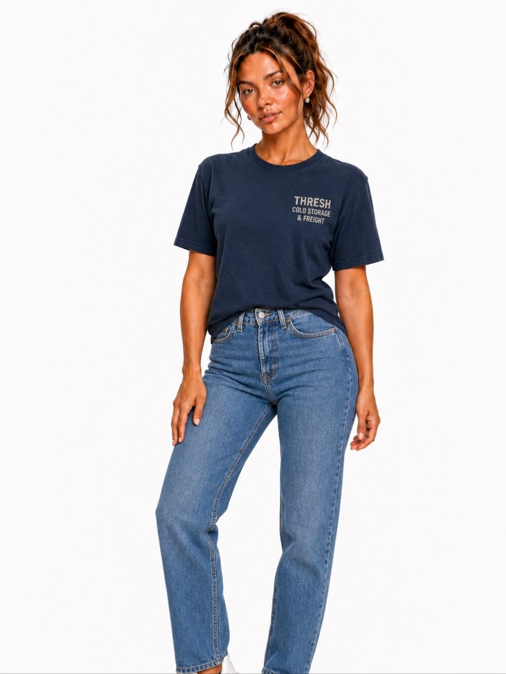 Thresh Cold Storage Freight Graphic Tee Navy Vintage Unisex